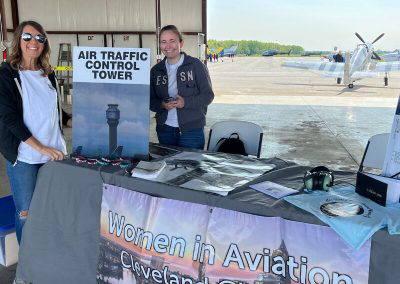 Women in Aviation Cleveland booth at an outreach event